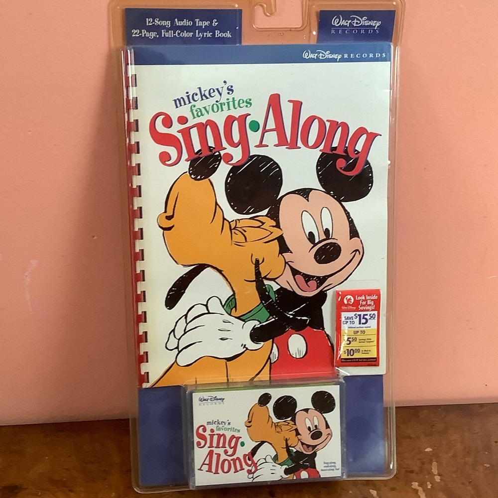 Walt Disney Records Mickey's Favorites Sing-Along Cassette with Lyric Book